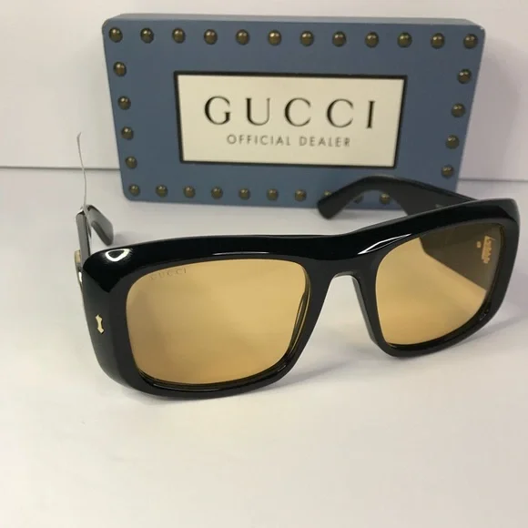 ? - New Authentic Unisex GG1251S 001 Black/Yellow lenses Oversized Sunglasses Gucci | Accessories | New Authentic Unisex Gg251s 01  main image 2